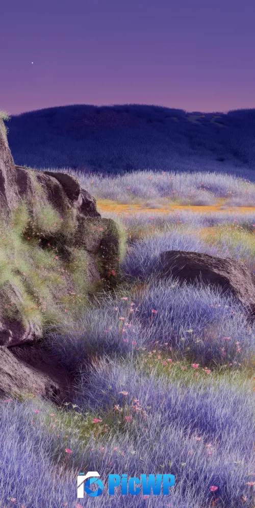 Dark purple Landscape 3K Mobile Wallpaper