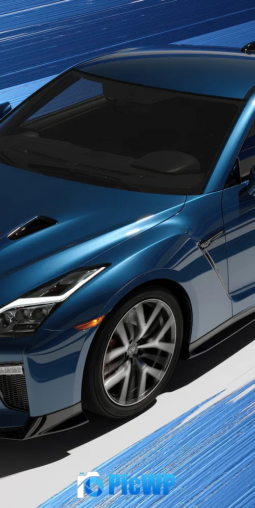 Nissan GT-R Blue aesthetic 3K Mobile Wallpaper