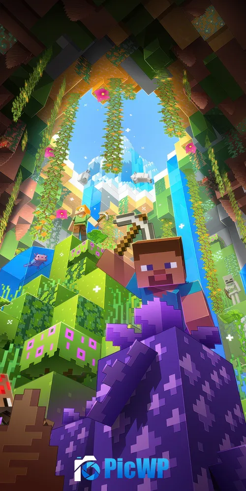 Minecraft: Bedrock Edition Game Art 3K Mobile Wallpaper