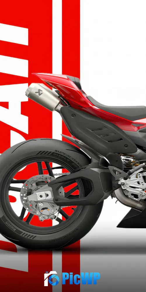 Ducati Panigale V4 S Red aesthetic 3K Mobile Wallpaper