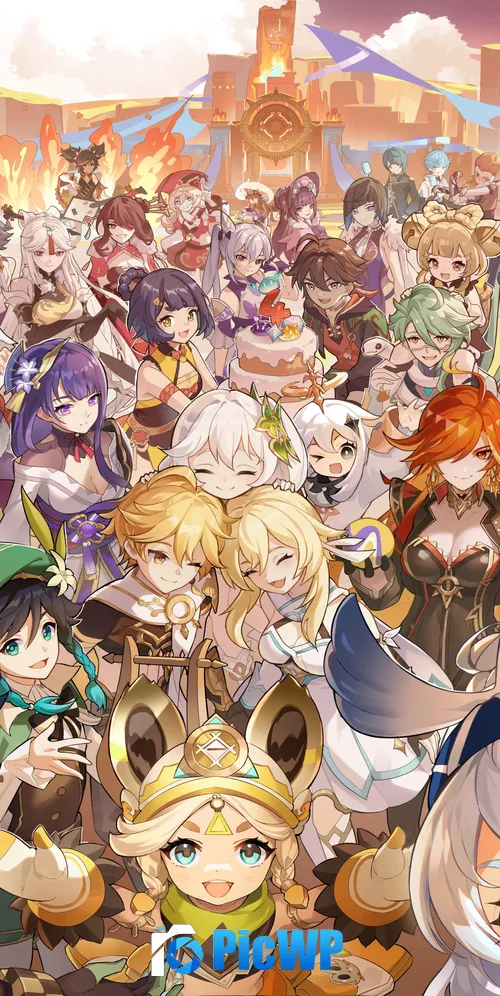 Genshin Impact Character art 3K Mobile Wallpaper