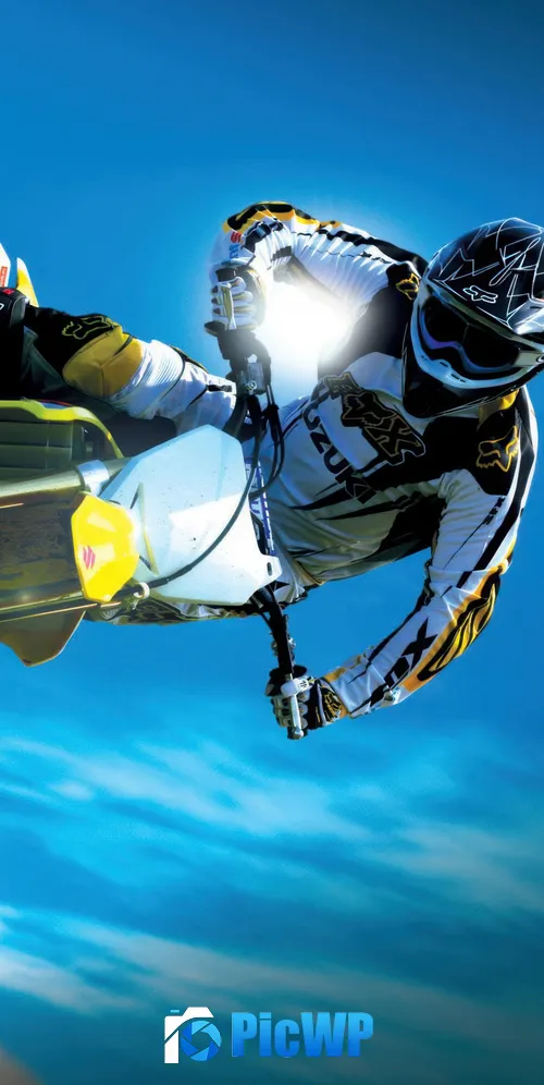 Motocross Stunt 3K Mobile Wallpaper