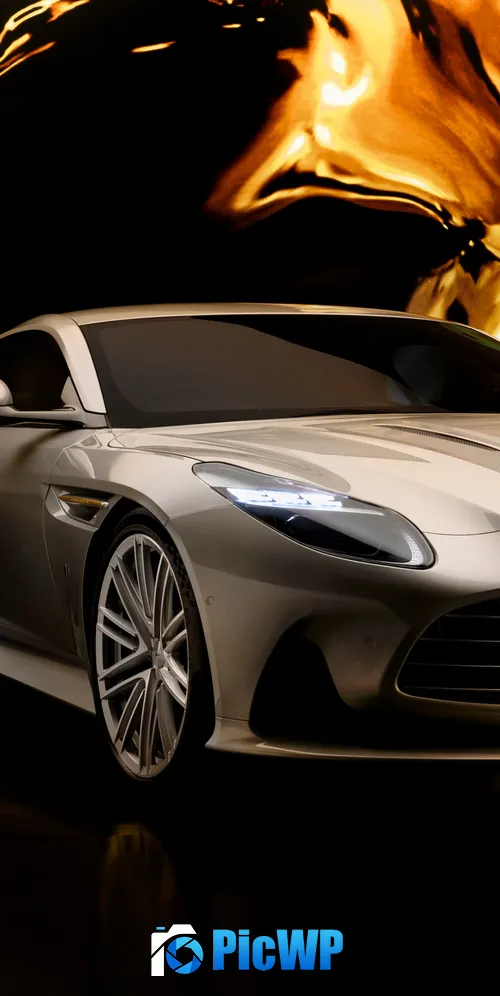 Aston Martin DB12 Goldfinger Edition 3K Mobile Wallpaper