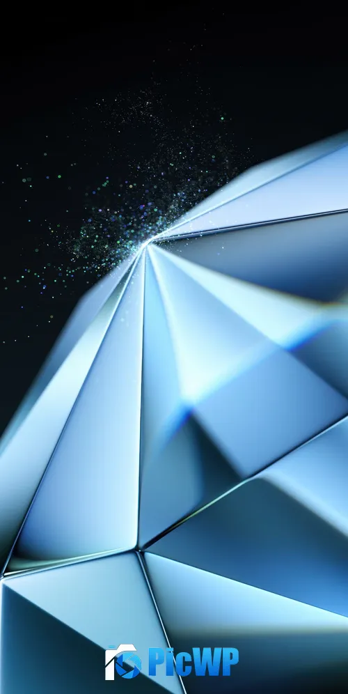 Blue abstract Diamond 3K Mobile Wallpaper