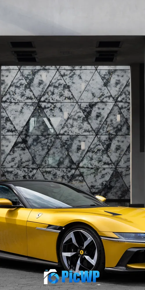 Ferrari 12Cilindri Yellow cars 3K Mobile Wallpaper