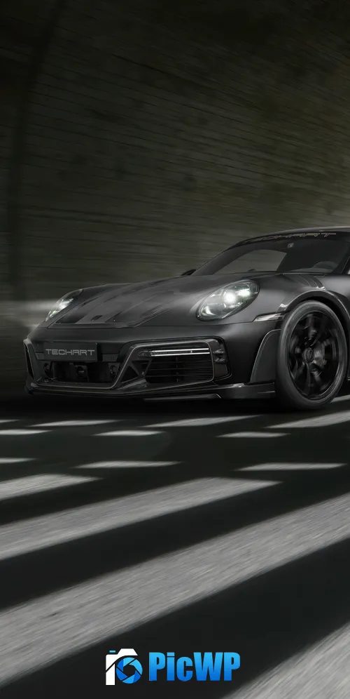 Techart GTstreet R Monochrome 2024 3K Mobile Wallpaper