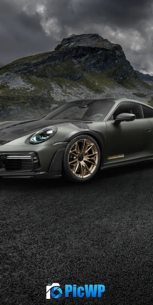 TechArt GTstreet R Touring Monochrome 2024 3K Mobile Wallpaper