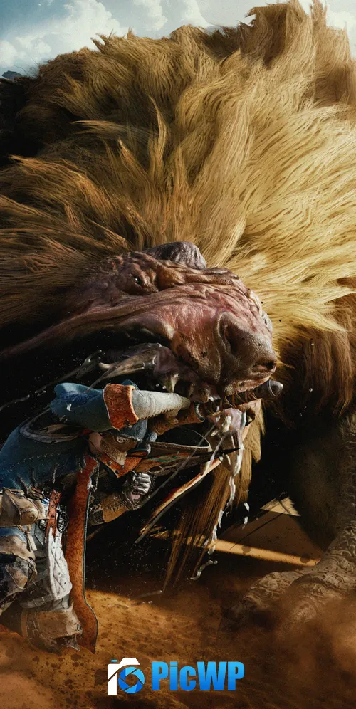 Monster Hunter Wilds Action 3K Mobile Wallpaper