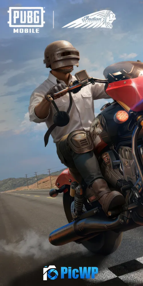 PUBG MOBILE Indian Motorcycle 3K Mobile Wallpaper