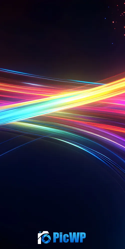 Neon Curves 3K Mobile Wallpaper