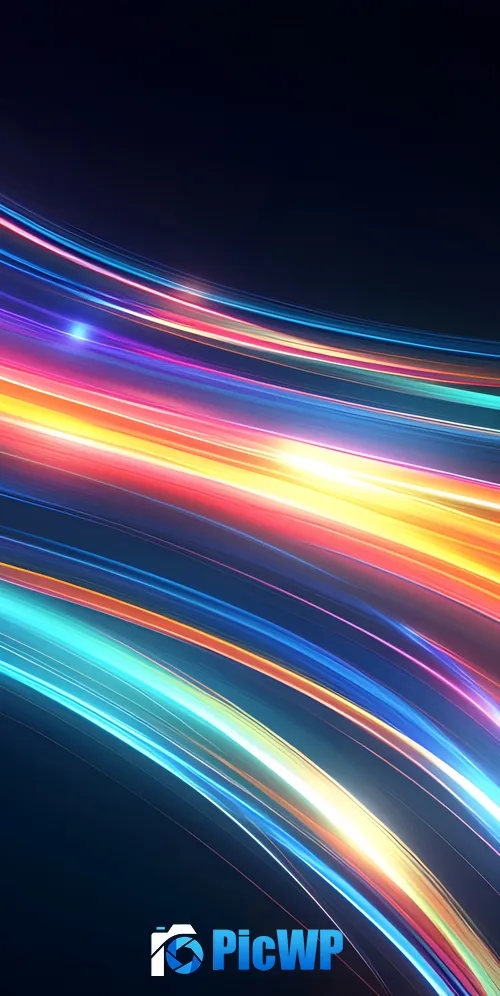 Cosmic Neon trails 3K Mobile Wallpaper