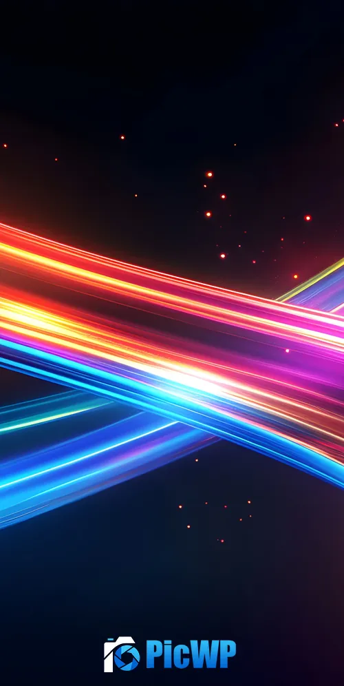 Infinity Neon trails 3K Mobile Wallpaper