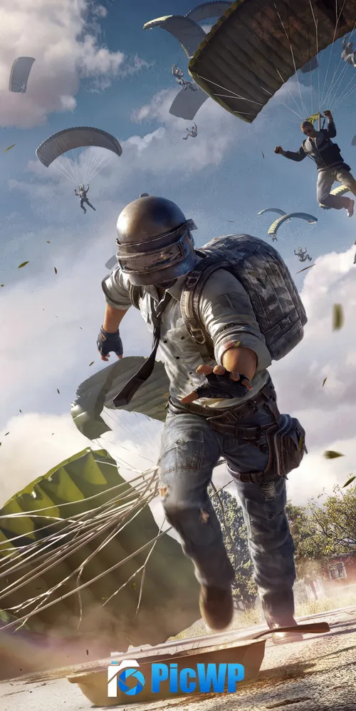 PUBG MOBILE Parachute landing 3K Mobile Wallpaper