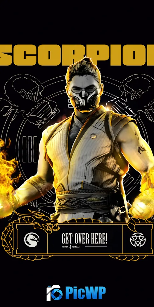 Scorpion (Mortal Kombat) AMOLED 3K Mobile Wallpaper