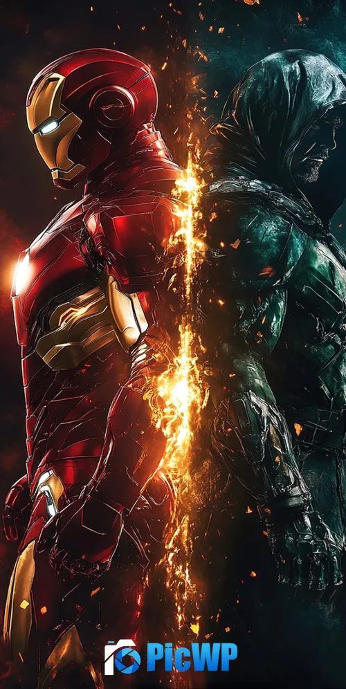 Iron Man Doctor Doom 3K Mobile Wallpaper