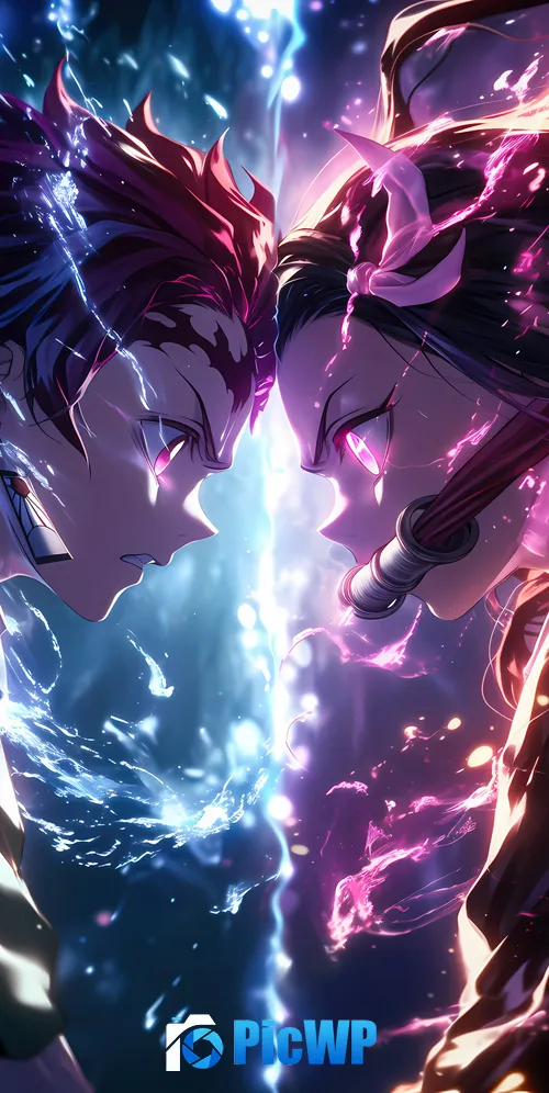 Tanjiro Kamado vs Nezuko Kamado 3K Mobile Wallpaper