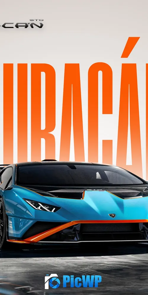 Lamborghini Huracán STO Poster 3K Mobile Wallpaper