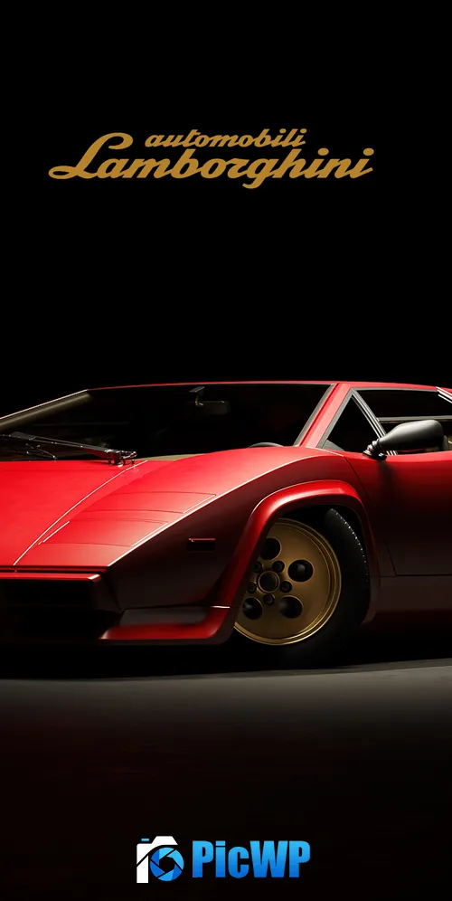 Lamborghini Countach Dark aesthetic 3K Mobile Wallpaper
