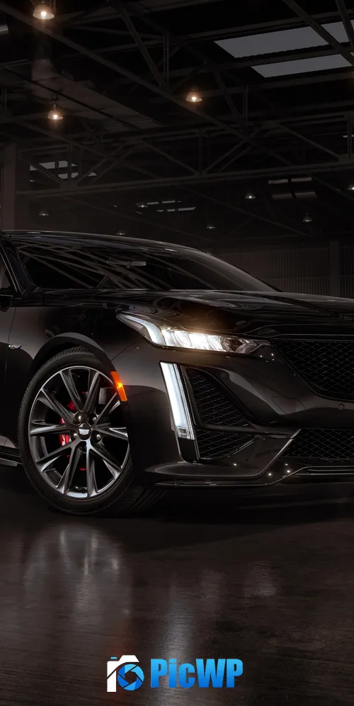 Cadillac CT5-V Blackwing Dark aesthetic 3K Mobile Wallpaper