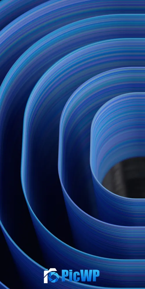 Blue aesthetic 3D background 3K Mobile Wallpaper