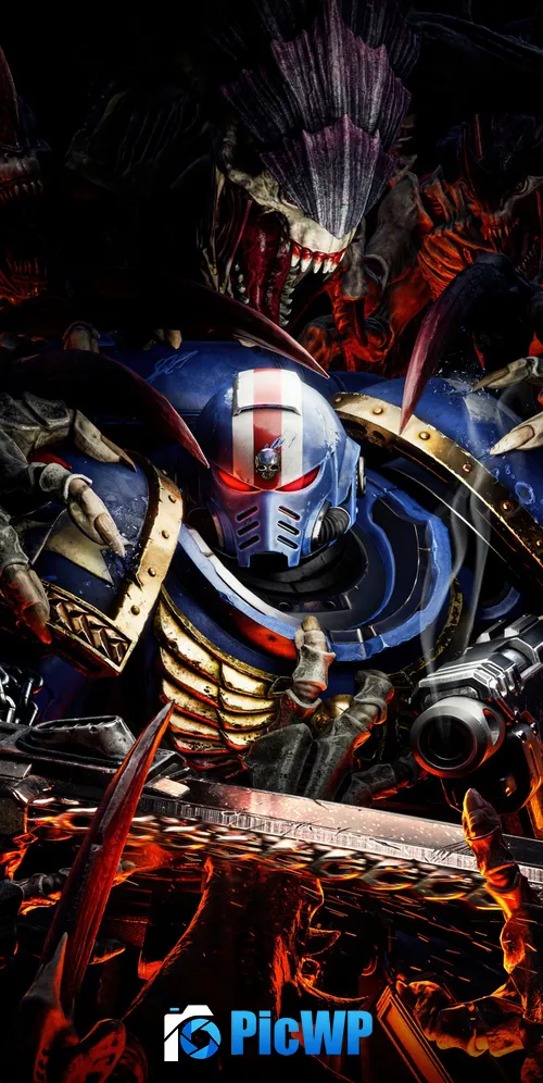 Warhammer 40K Space Marine 2 Ultrawide 3K Mobile Wallpaper