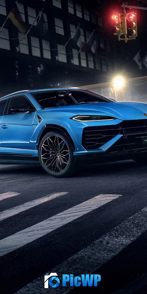 Lamborghini Urus SE City street 3K Mobile Wallpaper
