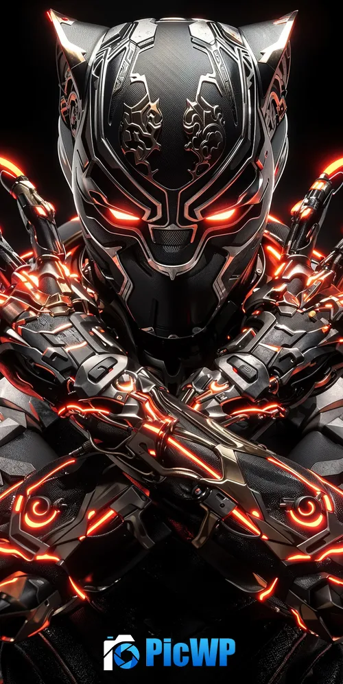 Black Panther Steampunk 3K Mobile Wallpaper