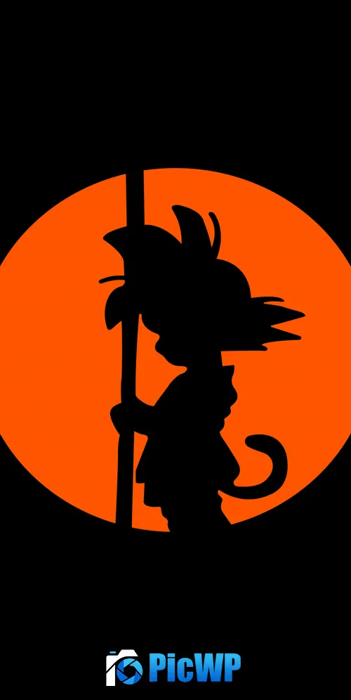Son Goku Silhouette 3K Mobile Wallpaper
