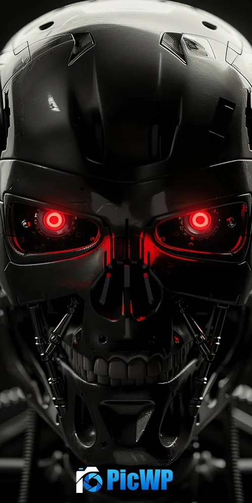 Terminator Dark background 3K Mobile Wallpaper