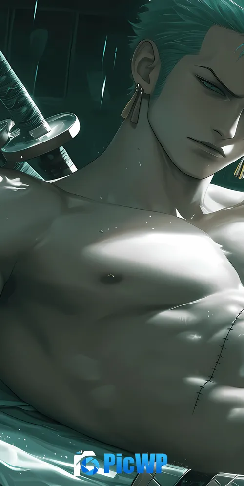 Roronoa Zoro Green aesthetic 3K Mobile Wallpaper
