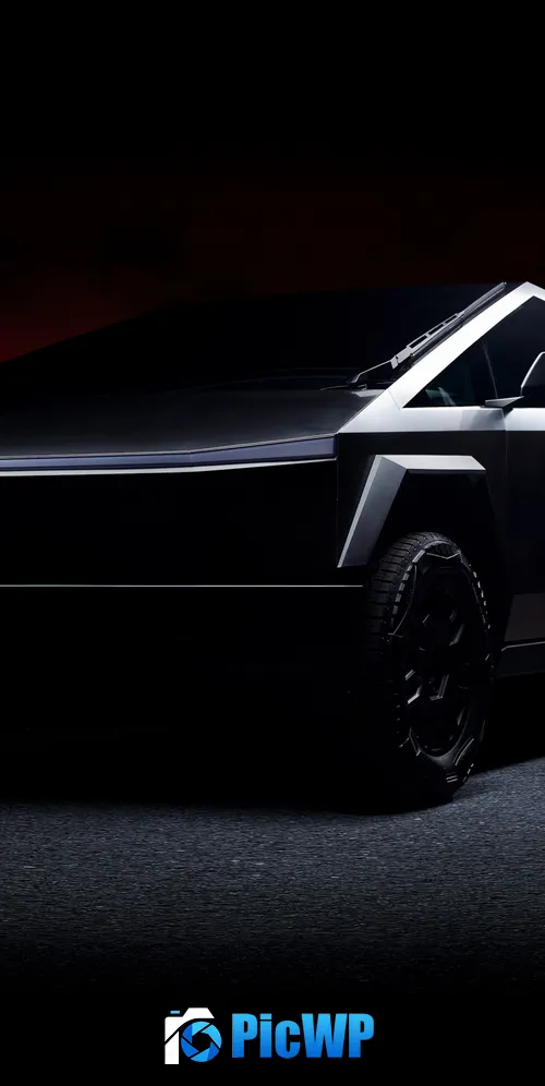 Tesla Cybertruck Dark aesthetic 3K Mobile Wallpaper