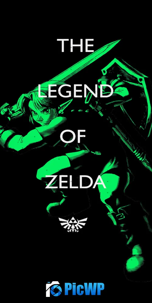 Link (The Legend of Zelda) Black 3K Mobile Wallpaper