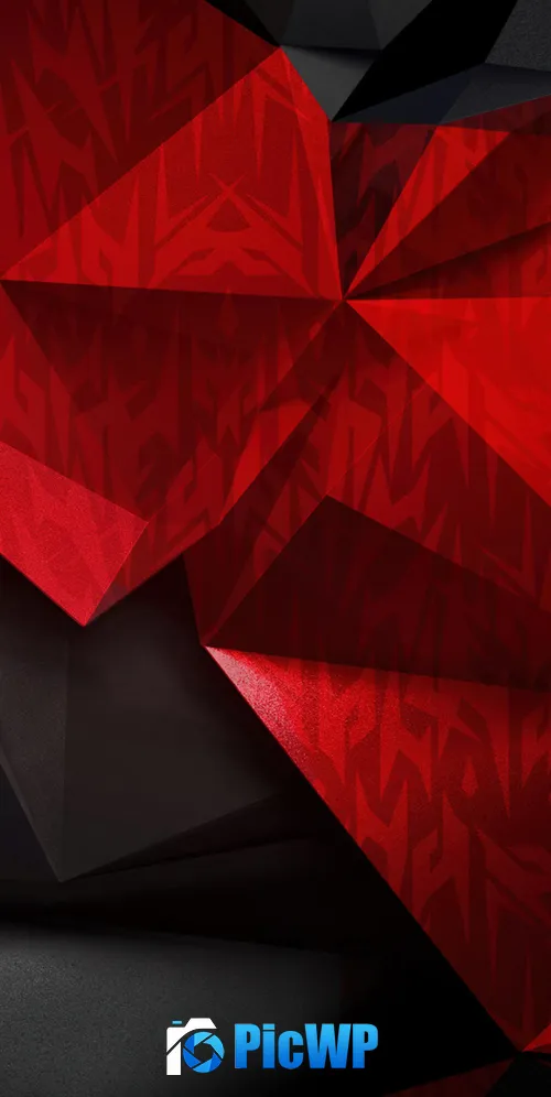 Red abstract Polygonal 3K Mobile Wallpaper