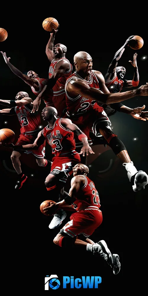Michael Jordan Black background 3K Mobile Wallpaper