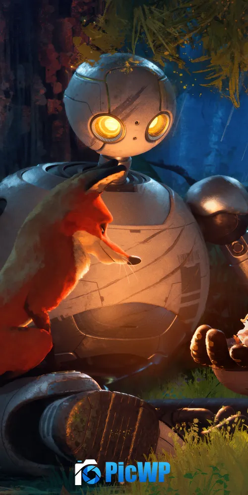 The Wild Robot Animation movies 3K Mobile Wallpaper