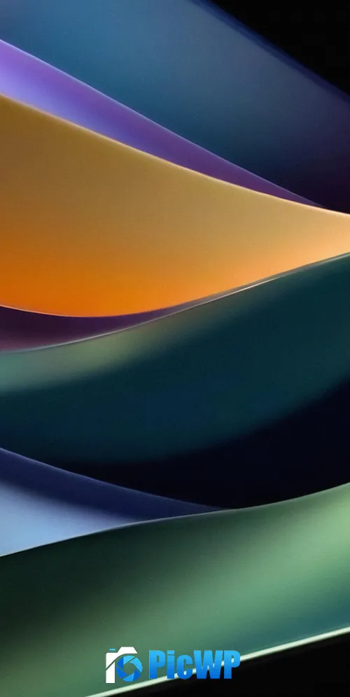 Colorful abstract Waves 3K Mobile Wallpaper