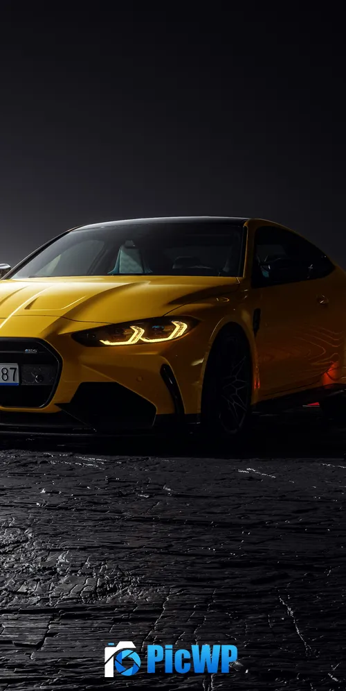 BMW M4 Competition Dark background 3K Mobile Wallpaper