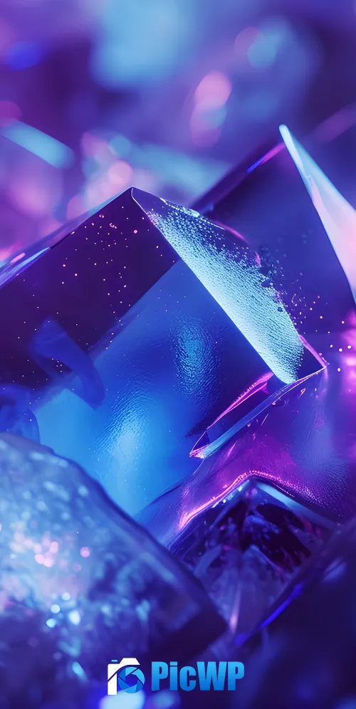 Purple aesthetic Crystals 3K Mobile Wallpaper