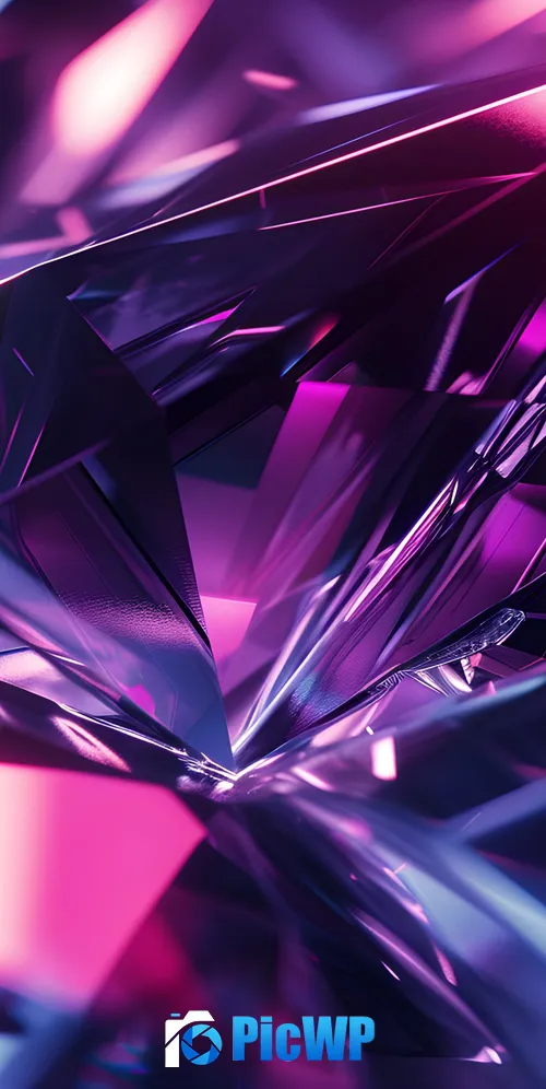 Crystals Purple aesthetic 3K Mobile Wallpaper