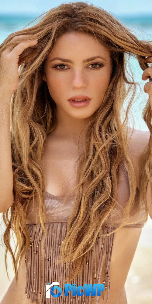 Shakira 2024 Beach 3K Mobile Wallpaper
