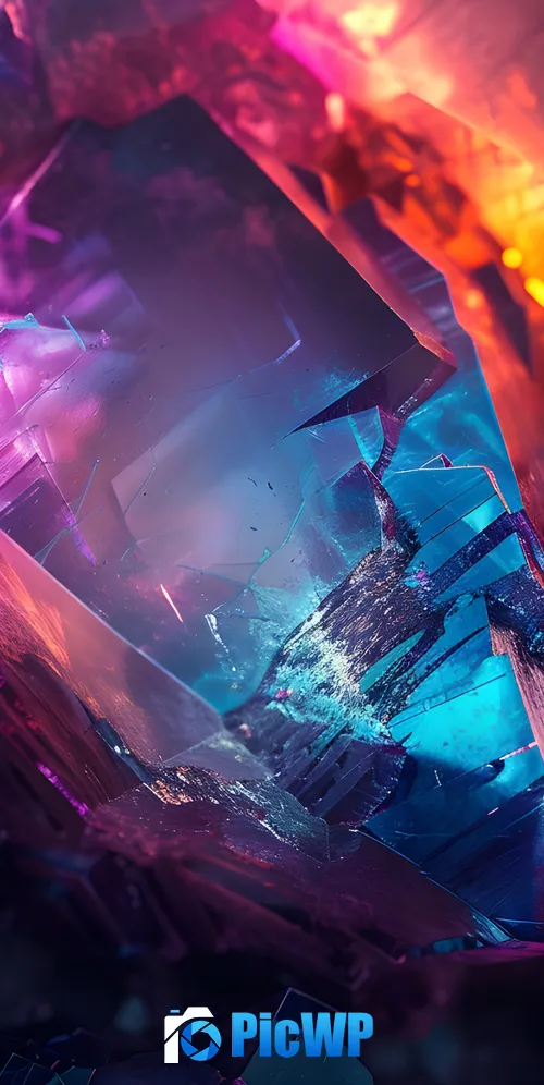 Crystal Abstract background 3K Mobile Wallpaper