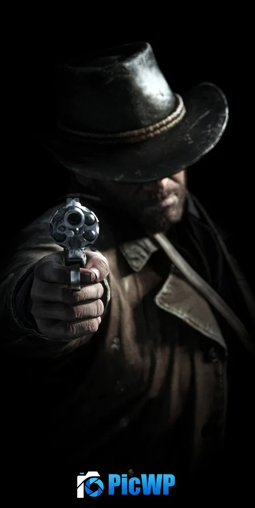 Arthur Morgan Black background 3K Mobile Wallpaper