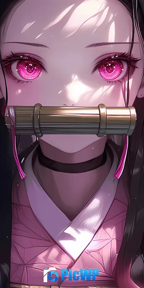 Nezuko Kamado Pink aesthetic 3K Mobile Wallpaper