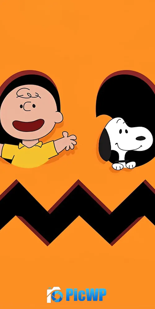 Charlie Brown Pumpkin 3K Mobile Wallpaper