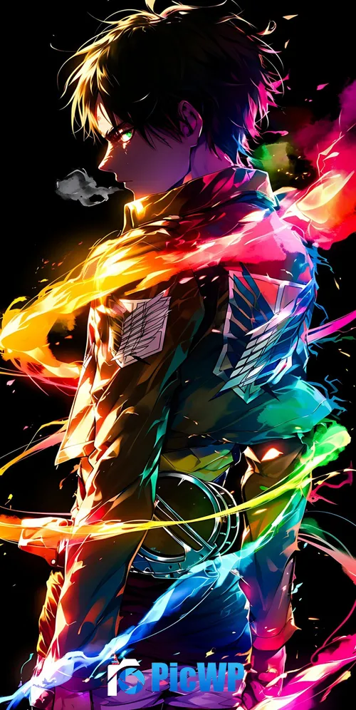 Eren Yeager AMOLED Digital Art 3K Mobile Wallpaper