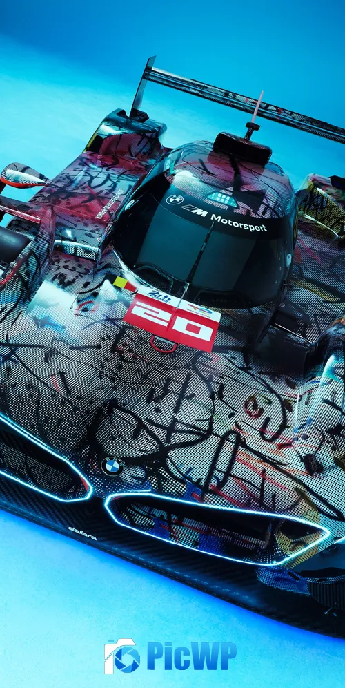BMW Art Car Le Mans Hypercar 3K Mobile Wallpaper