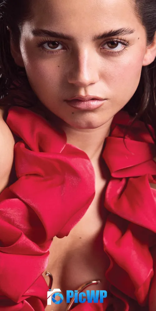 Isabela Merced Red dress 3K Mobile Wallpaper