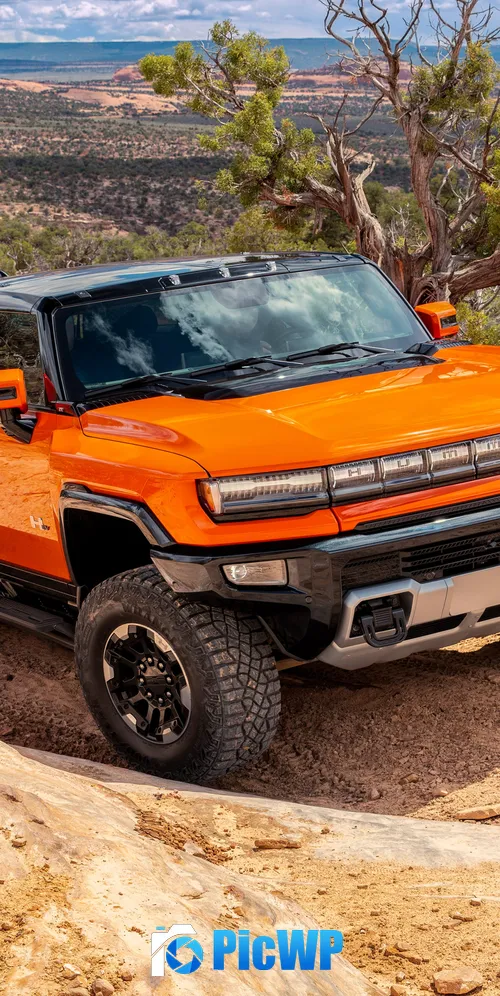 GMC Hummer EV Pickup truck 3K Mobile Wallpaper