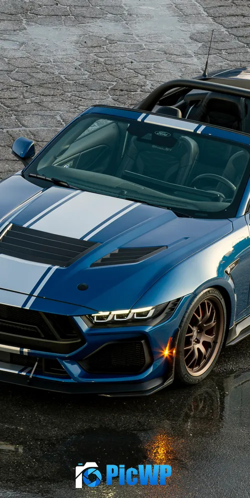 Shelby Super Snake Convertible 3K Mobile Wallpaper