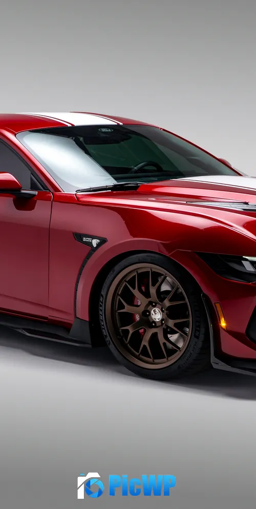 Shelby Super Snake Red cars 3K Mobile Wallpaper